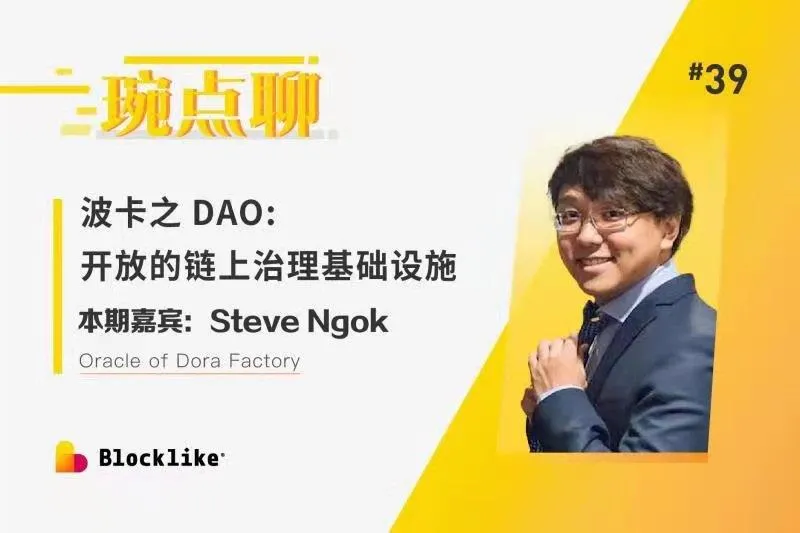 对话 Dora Factory 生态系统负责人 Steve Ngok：波卡之DAO: 开放的链上治理基础设施