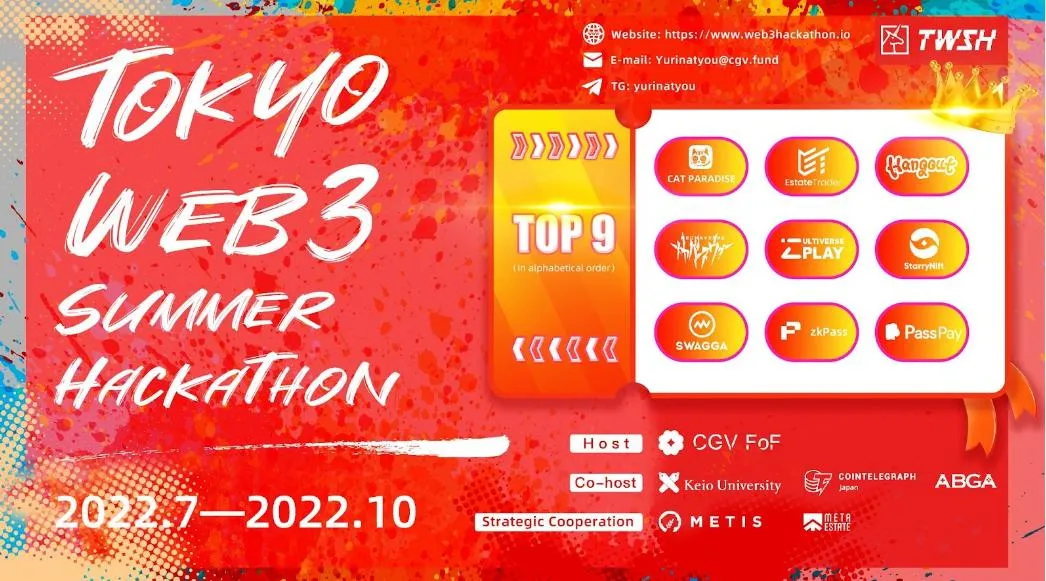 日本首个 Web3 黑客松大赛“TWSH”圆满收官，TOP9 获奖名单正式出炉