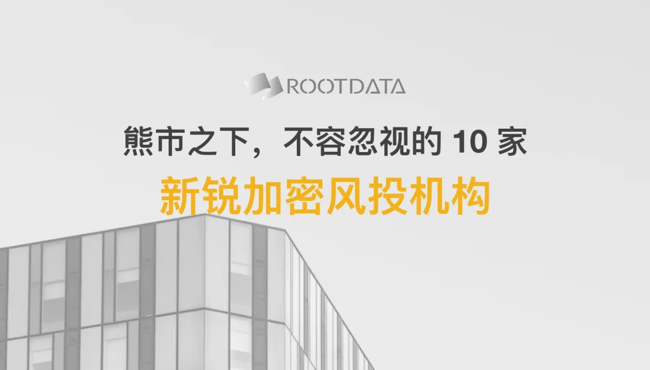 RootData：熊市之下，不容忽视的 10 家新锐加密风投机构
