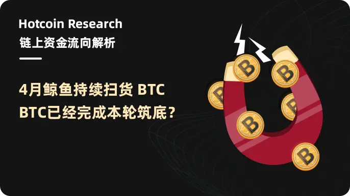 Hotcoin Research | On-chain Capital Flow Analysis: In April, whales continued to buy BTC. Has BTC completed its bottoming process in this round?