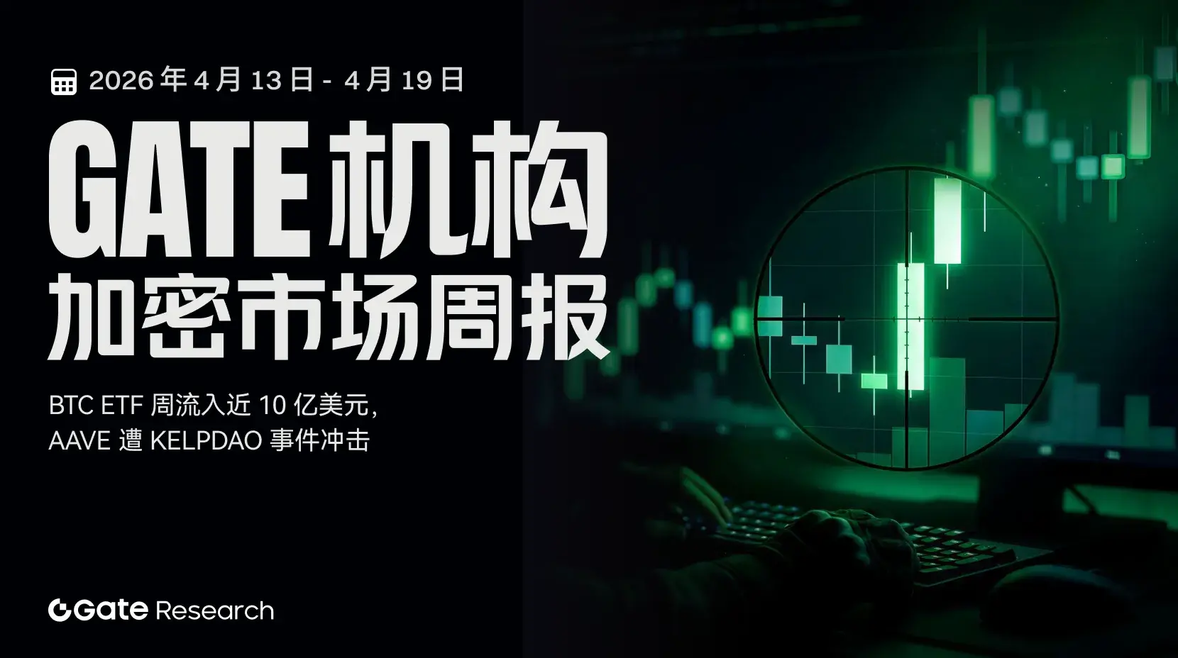 Gate 机构週報：BTC ETF 周間流入近 10 億ドル、Aave は KelpDAO 事件の影響を受ける
